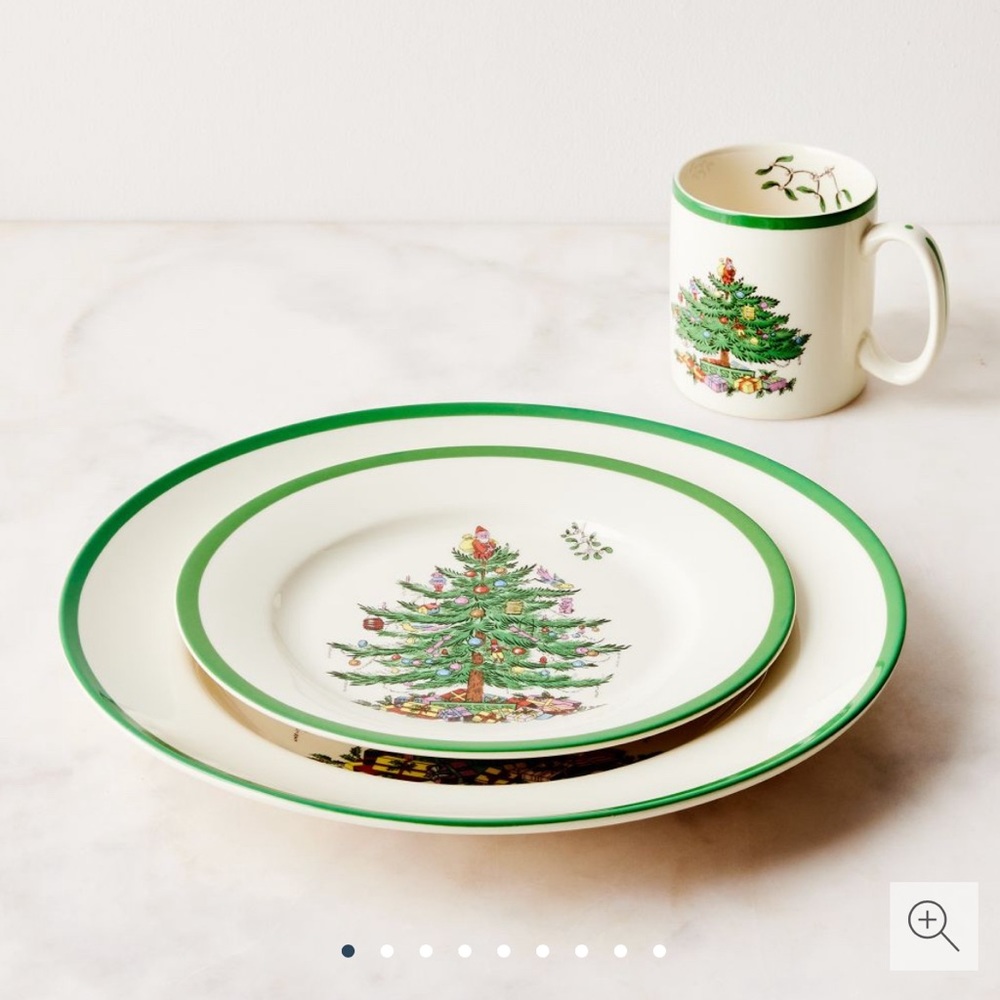 Spode Christmas Tree Dinnerware 4-Piece Plate Setting NEW in Box - Picture 2 of 11